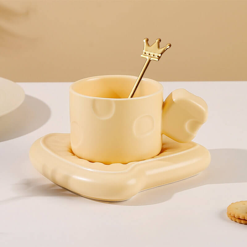 Toast Ceramic Cups and Saucers