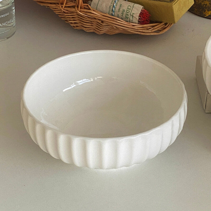 Vertical Grain Ceramic Bowl