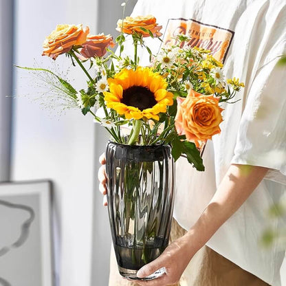 Vertical Grain Glass Vase