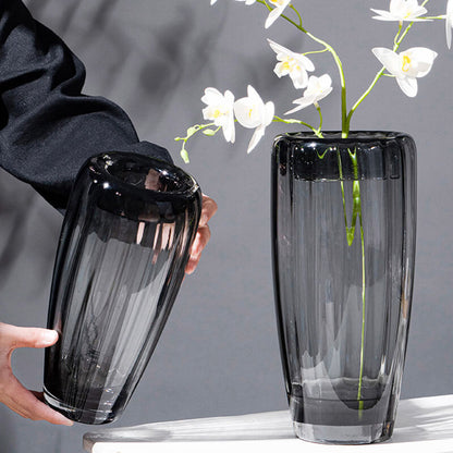 Vertical Grain Glass Vase