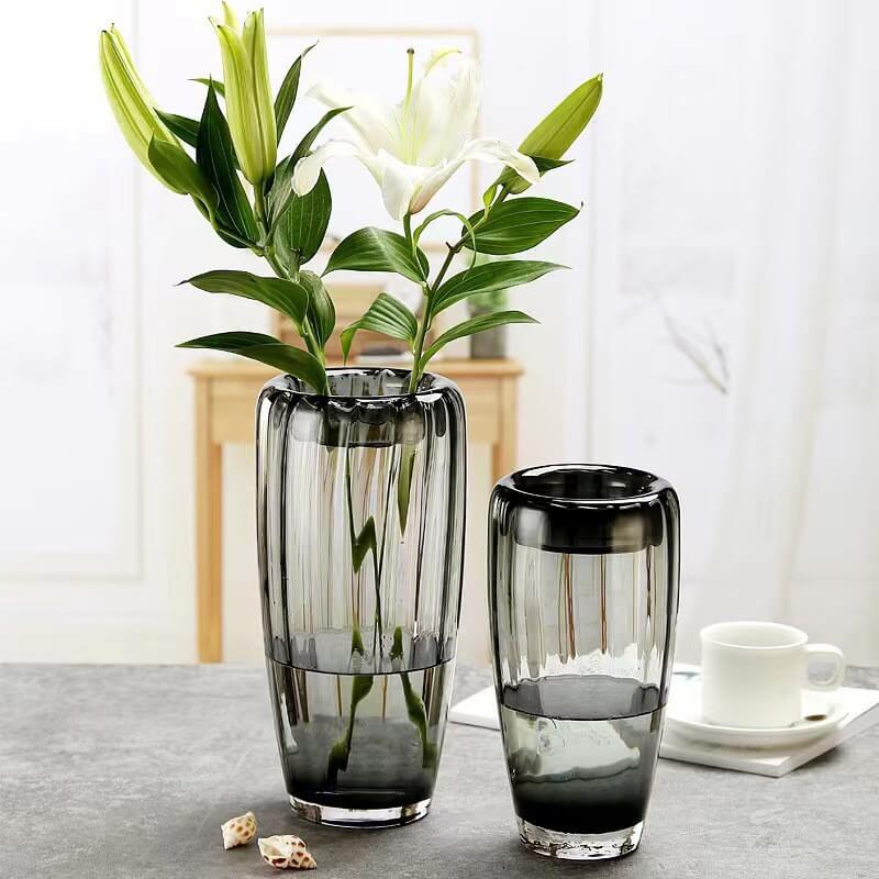 Vertical Grain Glass Vase