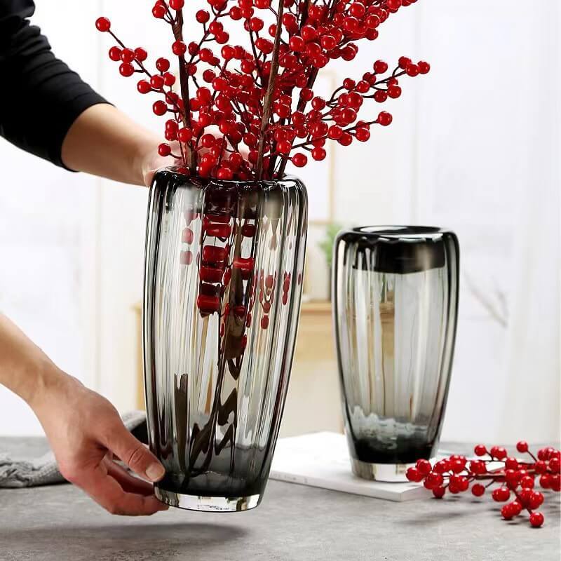 Vertical Grain Glass Vase