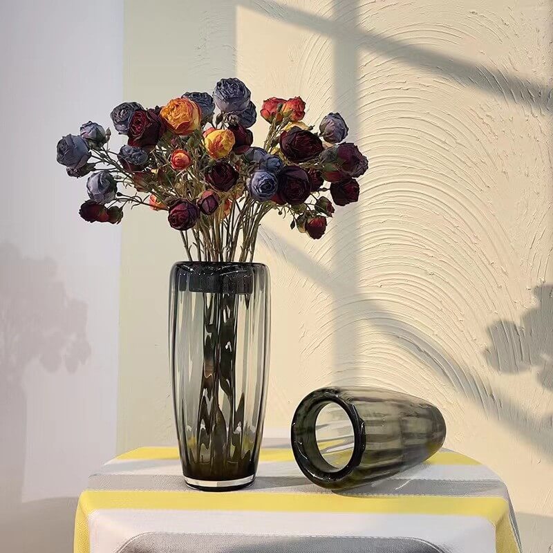 Vertical Grain Glass Vase