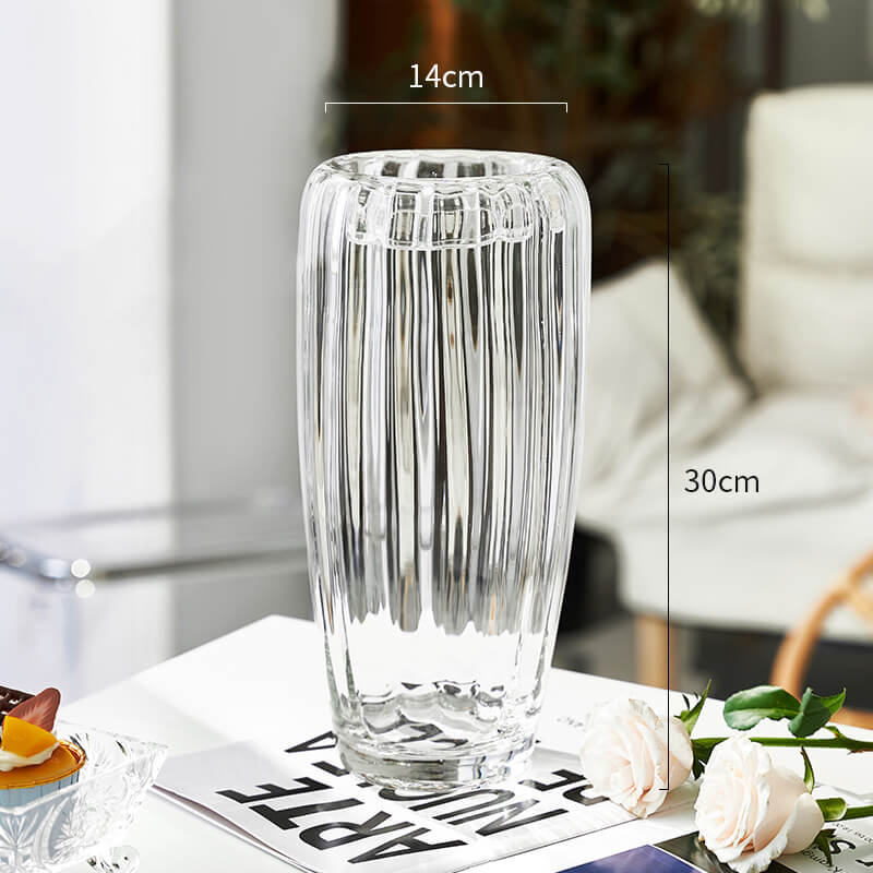 Vertical Grain Glass Vase