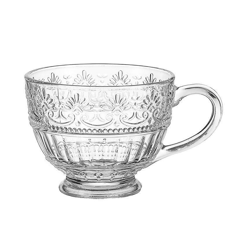 Vintage Embossed Glass Cup
