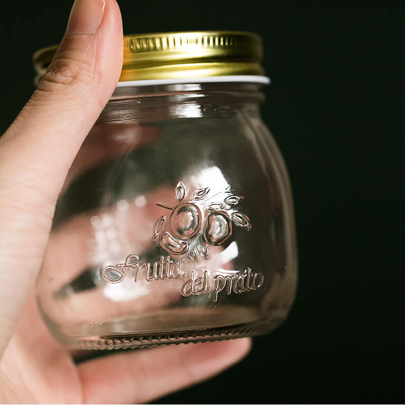 Vintage Embossed Glass Storage Jar