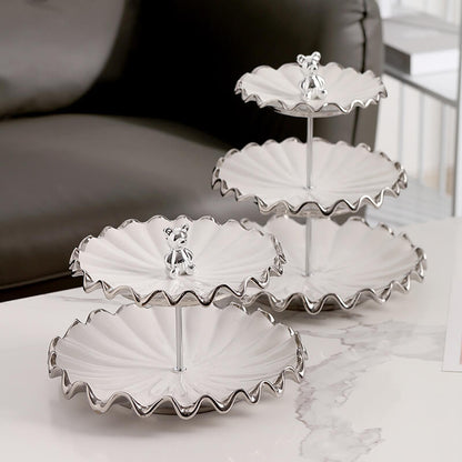 Water Ripple Shape Multi-Layer Dessert Stand