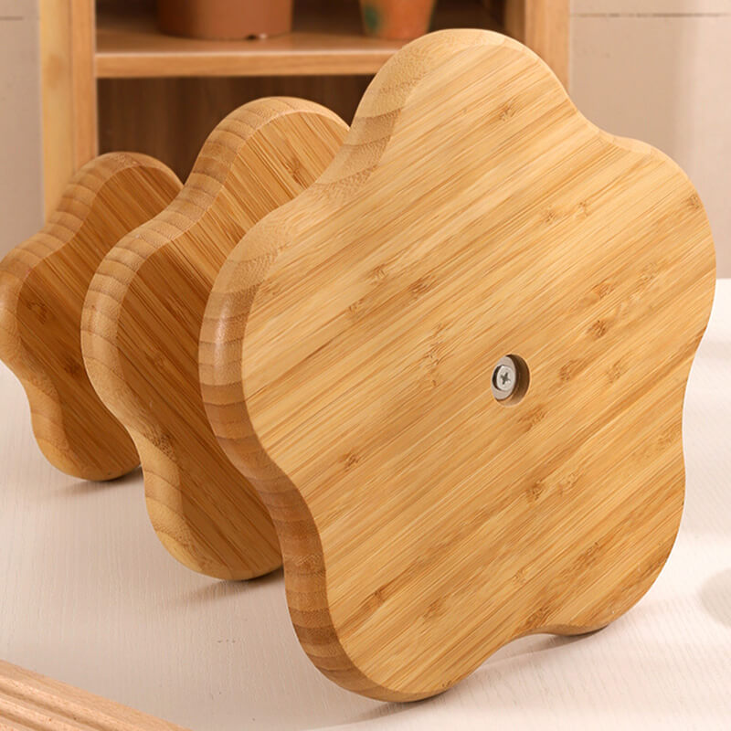 Wooden Flower-Shaped Multi-Layer Dessert Stand