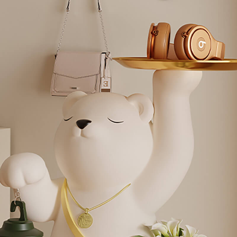 Cute Bear Resin Storage Ornament