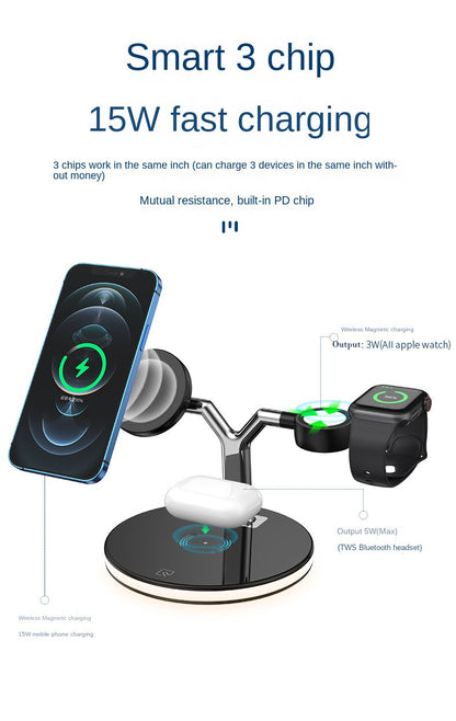 Magnetic Mobile Phone 3 in 1 Wireless Charger