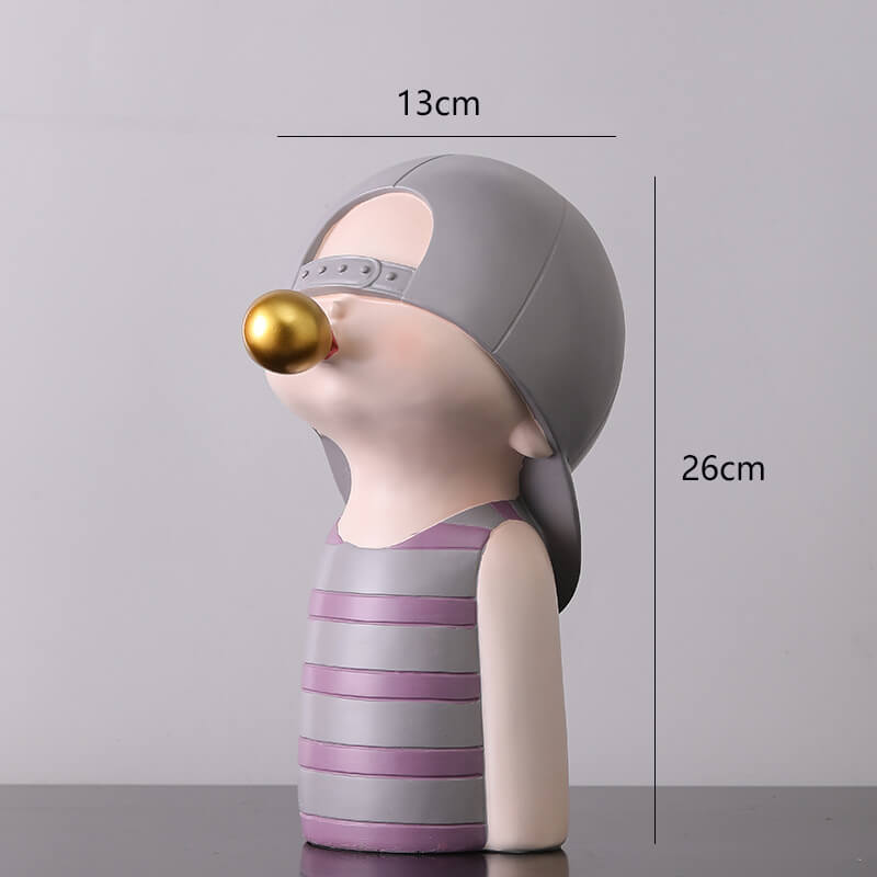 Bubble Blowing Girl Resin Ornament