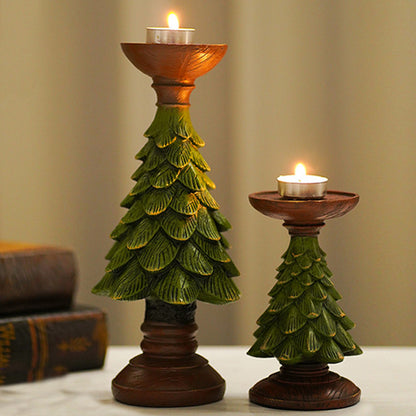 Christmas Tree Resin Candle Holder