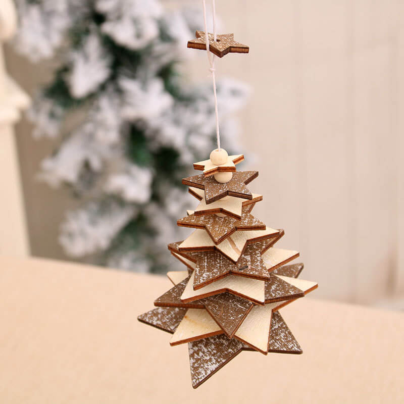 Christmas Wooden Wind Chimes Ornaments