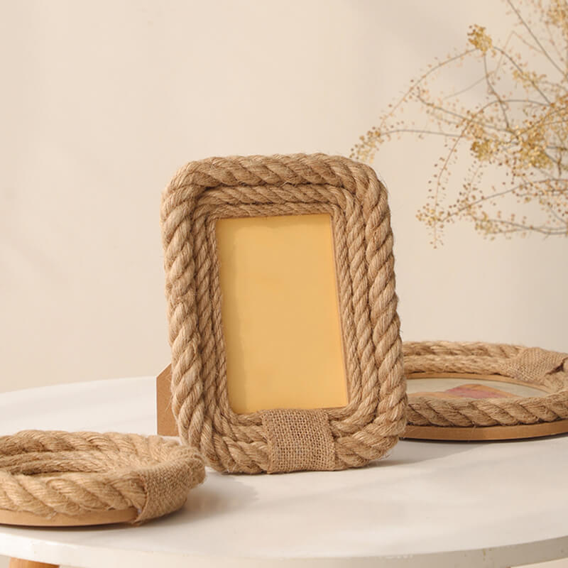 Frame With Rope MOREUSHOP | Creative Hemp Rope Photo Frame – Moreushop®