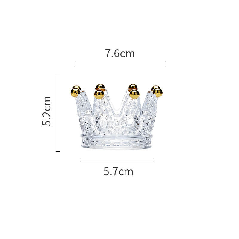 Crown Glass Candle Holder