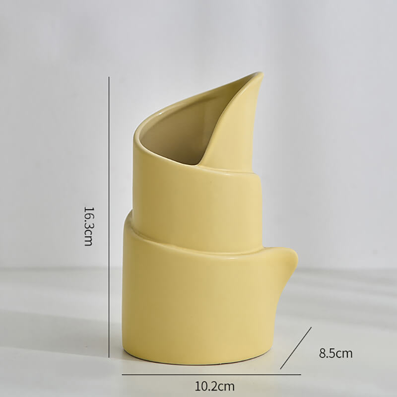 Curled Ceramic Vase