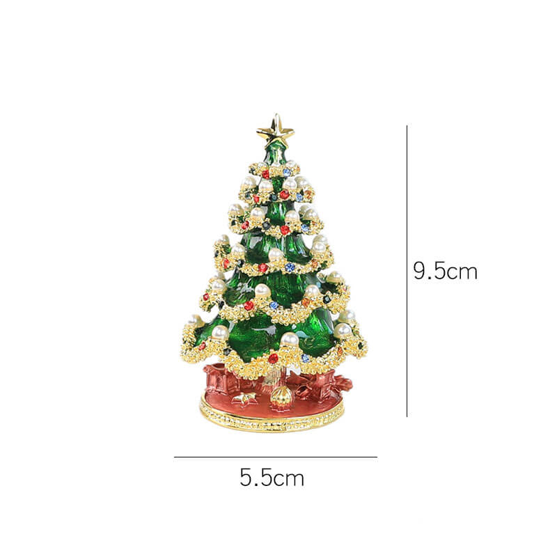 Enamel Crystal Christmas Tree Decoration