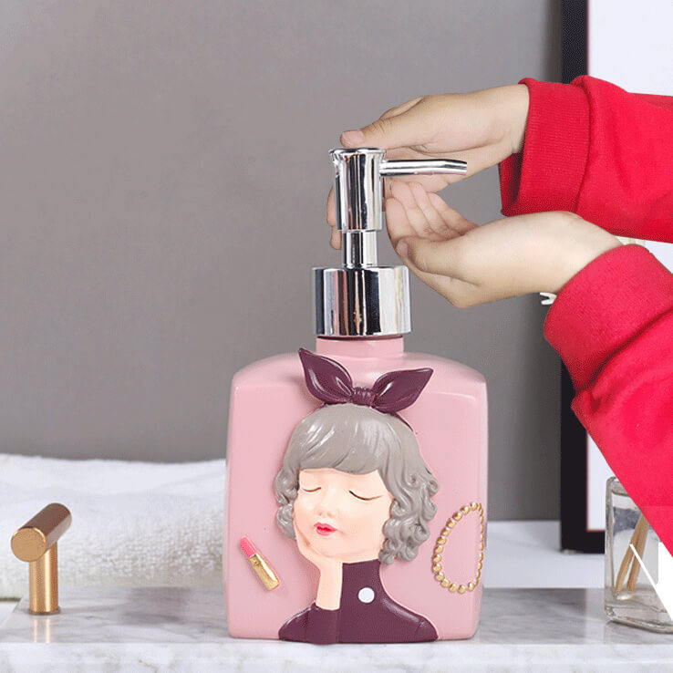 Fashion Girl Resin Soap Dispenser