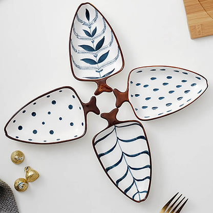 Fishtail Ceramic Snack Plate Set