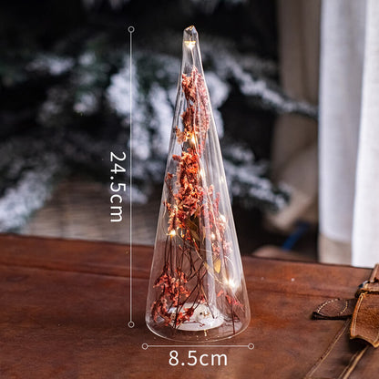 Glass Dried Flower Night Light