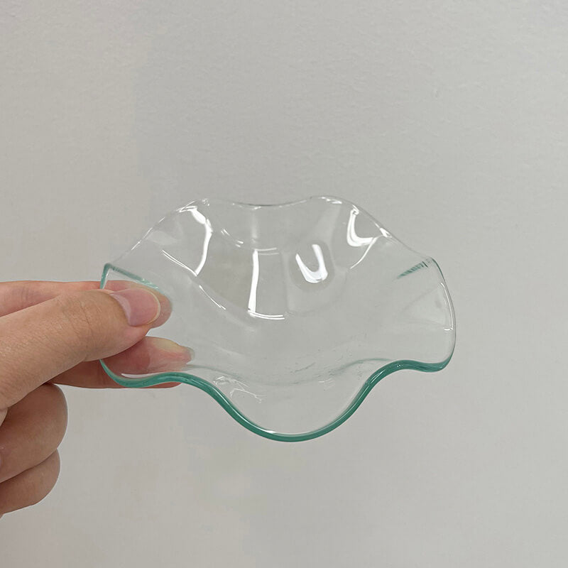 Glass Wave Candle Holder