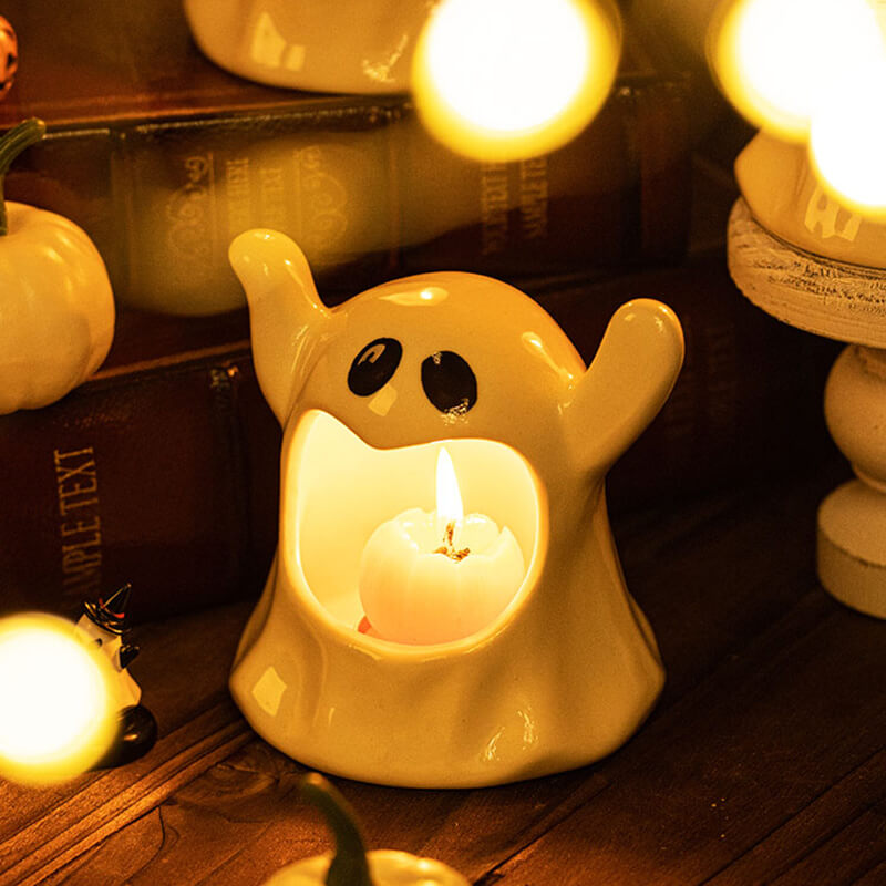 Halloween Ghost Candlestick Decoration
