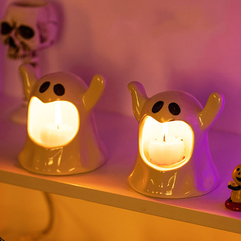 Halloween Ghost Candlestick Decoration