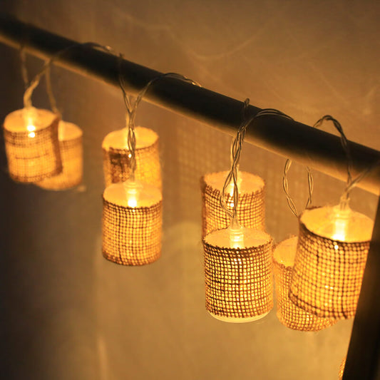 Linen Lantern String Lights