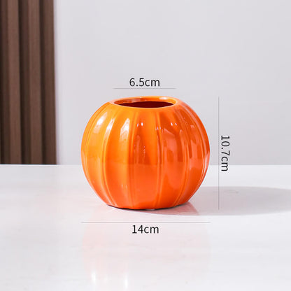 Halloween Pumpkin Ceramic Vase