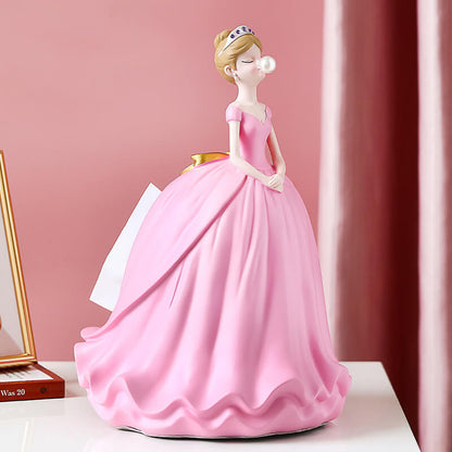Princess Dress Resin Tissue Box