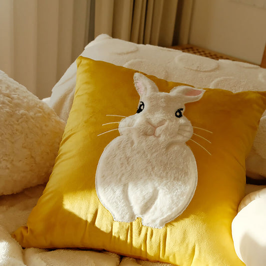Rabbit Throw Pillow Cover