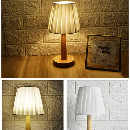 Simple Raw Wood Table Lamp