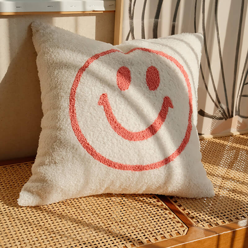 Smile Throw Pillow Cover
