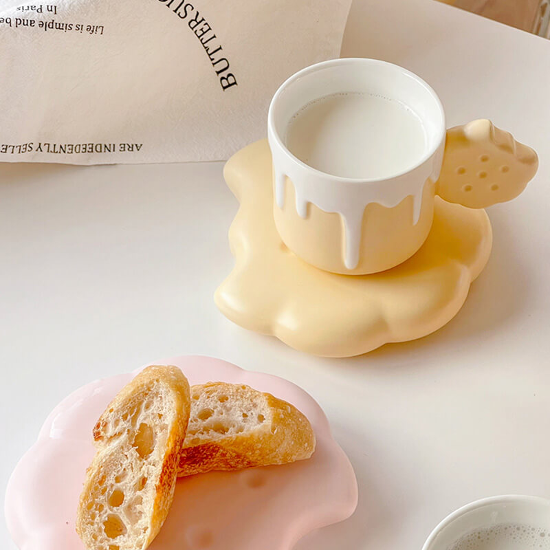 Spring Biscuit Ceramic Cup and Saucer