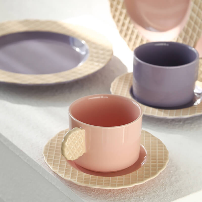 Spring Biscuit Ceramic Cup and Saucer