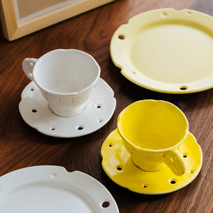Spring Hollow Ceramic Cups and Saucers