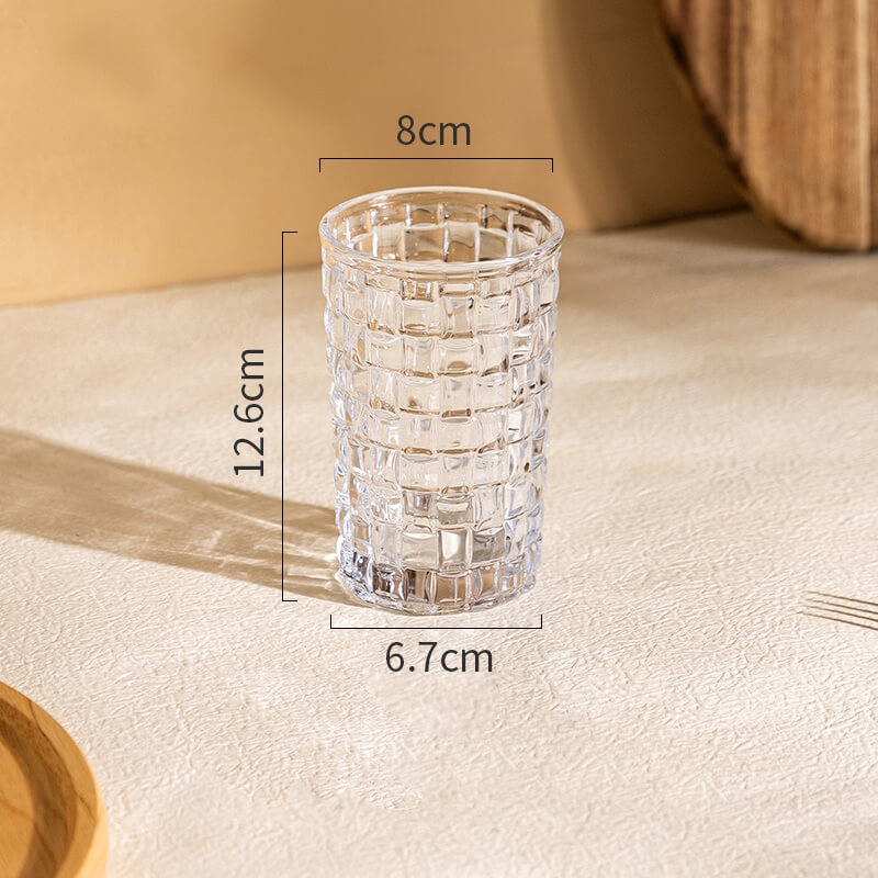 Transparent Bamboo Pattern Glass Cup