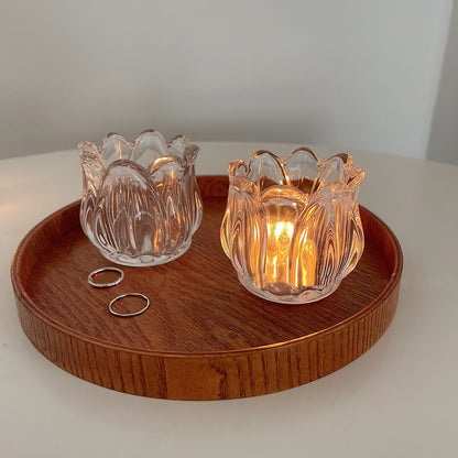 Tulip Glass Candle Holder