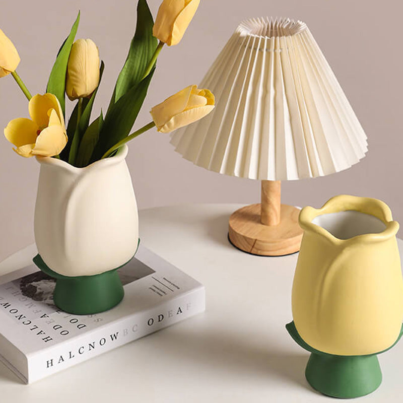 Tulip Shaped Ceramic Vase
