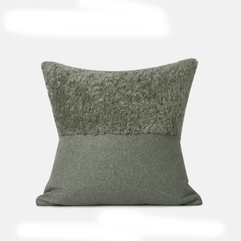 Velvet Pure Color Throw Pillow Cover