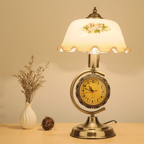 Vintage Clock Desk Lamp