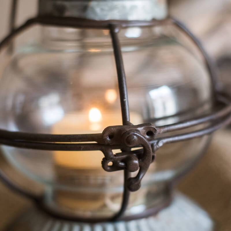 Vintage Iron Portable Candle Holder