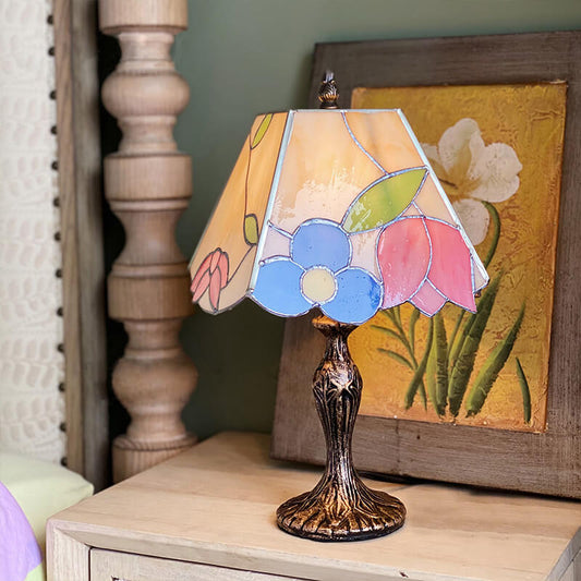 Vintage Stained Glass Table Lamp
