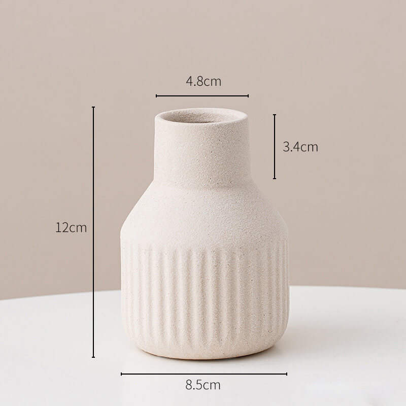 Simple Striped Ceramic Vase