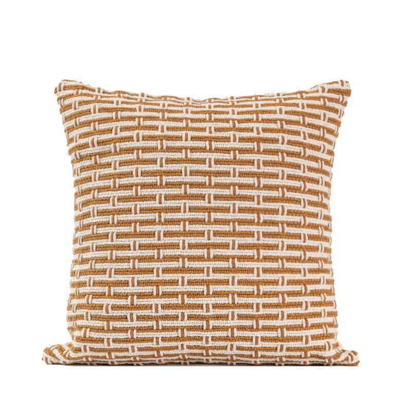 Woven Grid Throw Pillowcase