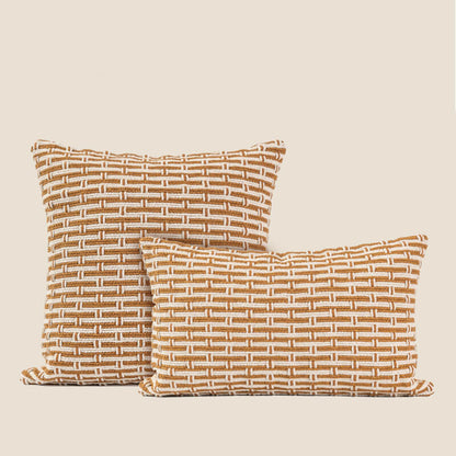 Woven Grid Throw Pillowcase