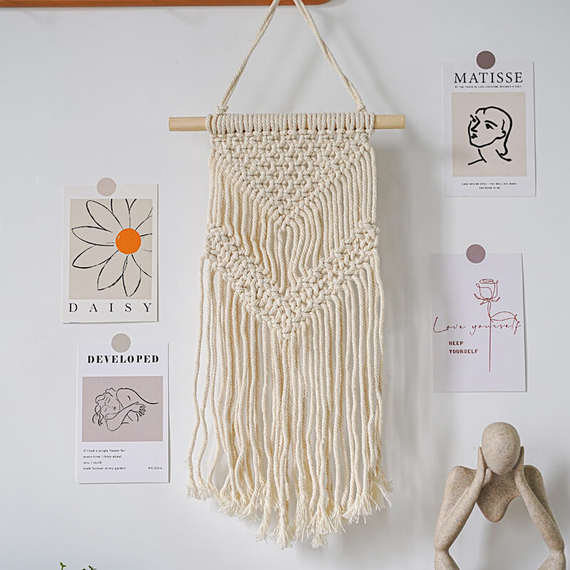Simple Woven Tassel Wall Hanging