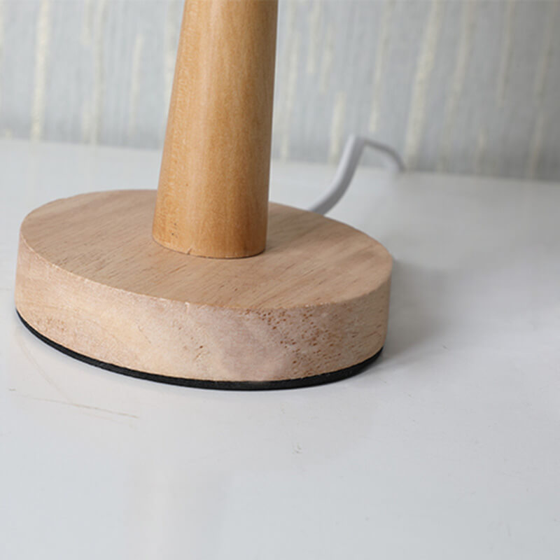 Simple Raw Wood Table Lamp