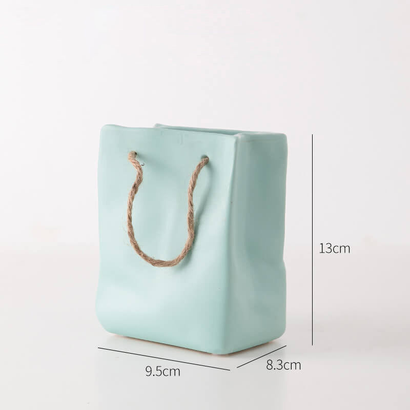 Paper Bag Ceramic Vases