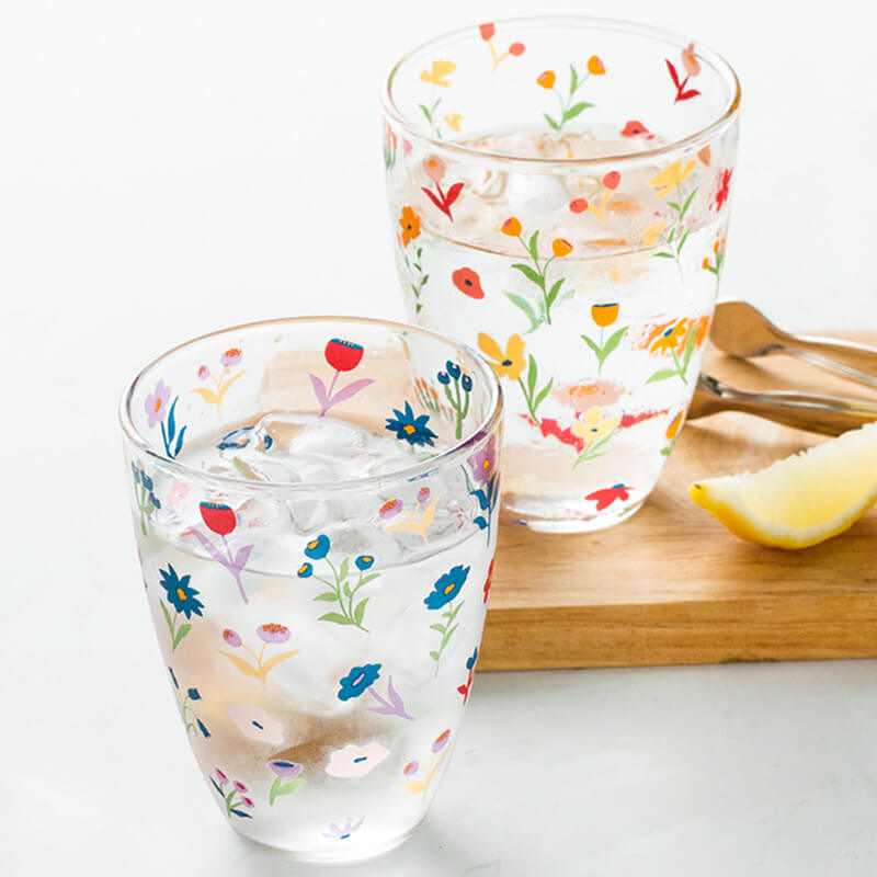 Spring Floral Glass